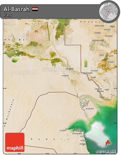 Satellite Map of Al-Basrah