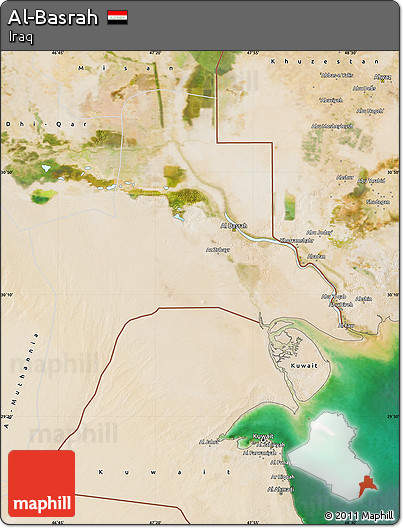 Satellite Map of Al-Basrah