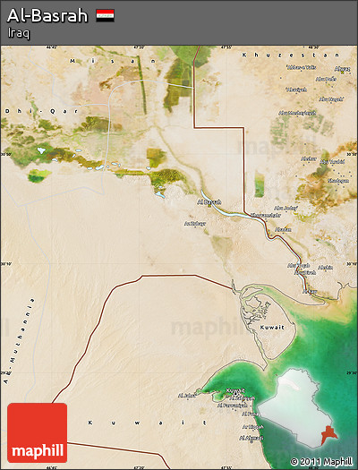 Satellite Map of Al-Basrah