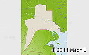 Shaded Relief Map of Al-Basrah, physical outside