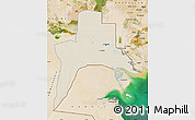 Shaded Relief Map of Al-Basrah, satellite outside