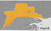 Political Panoramic Map of Al-Basrah, desaturated