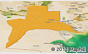 Political Panoramic Map of Al-Basrah, satellite outside