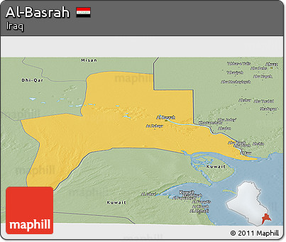 Savanna Style Panoramic Map of Al-Basrah