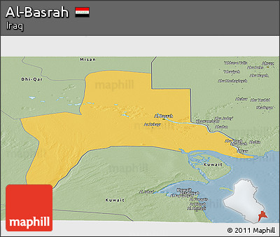 Savanna Style Panoramic Map of Al-Basrah