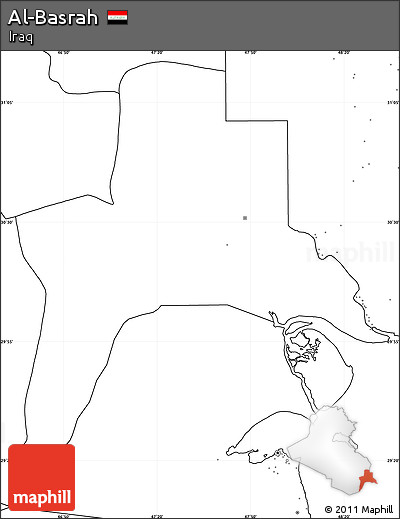 Blank Simple Map of Al-Basrah, no labels