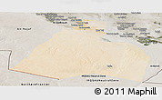 Satellite Panoramic Map of Al-Muthannia, semi-desaturated