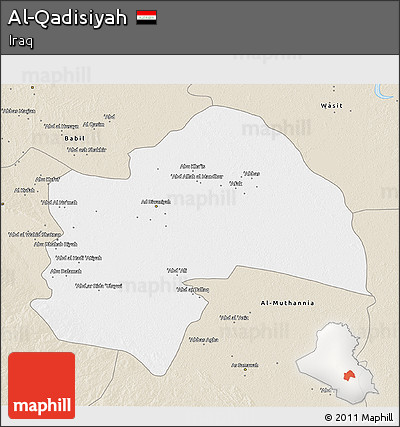 Classic Style 3D Map of Al-Qadisiyah