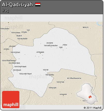 Classic Style 3D Map of Al-Qadisiyah