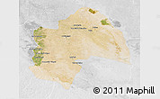 Satellite 3D Map of Al-Qadisiyah, lighten, desaturated
