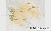 Satellite 3D Map of Al-Qadisiyah, lighten, semi-desaturated