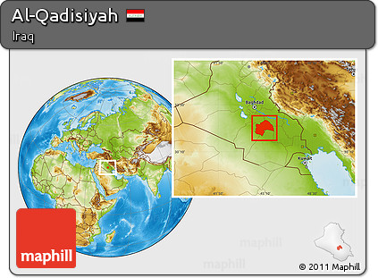 Physical Location Map of Al-Qadisiyah