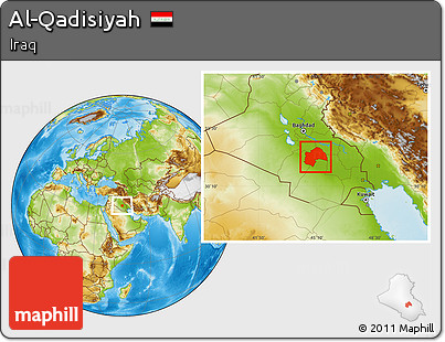 Physical Location Map of Al-Qadisiyah