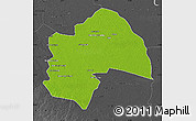 Physical Map of Al-Qadisiyah, darken, desaturated