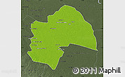 Physical Map of Al-Qadisiyah, darken, semi-desaturated