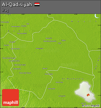 Physical Map of Al-Qadisiyah