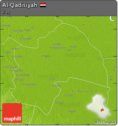 Physical Map of Al-Qadisiyah