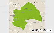 Physical Map of Al-Qadisiyah, shaded relief outside