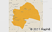 Political Map of Al-Qadisiyah, shaded relief outside
