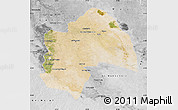 Satellite Map of Al-Qadisiyah, desaturated