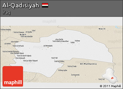 Classic Style Panoramic Map of Al-Qadisiyah