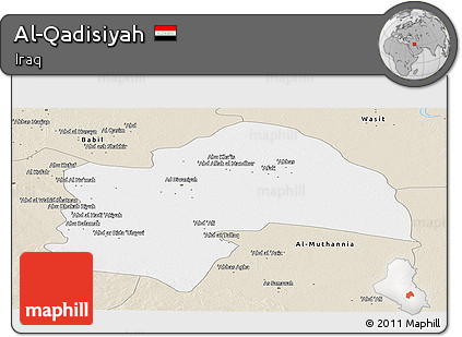 Classic Style Panoramic Map of Al-Qadisiyah