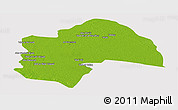 Physical Panoramic Map of Al-Qadisiyah, cropped outside