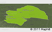 Physical Panoramic Map of Al-Qadisiyah, darken, semi-desaturated