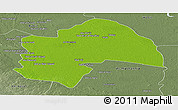 Physical Panoramic Map of Al-Qadisiyah, semi-desaturated