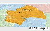 Political Panoramic Map of Al-Qadisiyah, lighten