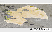 Satellite Panoramic Map of Al-Qadisiyah, darken, semi-desaturated