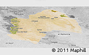 Satellite Panoramic Map of Al-Qadisiyah, desaturated