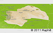 Satellite Panoramic Map of Al-Qadisiyah, physical outside