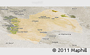 Satellite Panoramic Map of Al-Qadisiyah, semi-desaturated