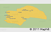 Savanna Style Panoramic Map of Al-Qadisiyah, single color outside