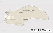 Shaded Relief Panoramic Map of Al-Qadisiyah, cropped outside