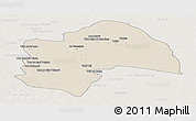 Shaded Relief Panoramic Map of Al-Qadisiyah, lighten