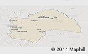 Shaded Relief Panoramic Map of Al-Qadisiyah, lighten, semi-desaturated