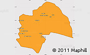 Political Simple Map of Al-Qadisiyah, cropped outside