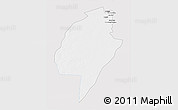 Silver Style 3D Map of An-Najaf, single color outside