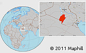 Gray Location Map of An-Najaf