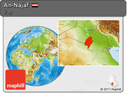 Physical Location Map of An-Najaf