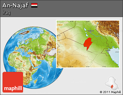 Physical Location Map of An-Najaf