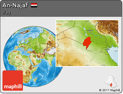 Physical Location Map of An-Najaf