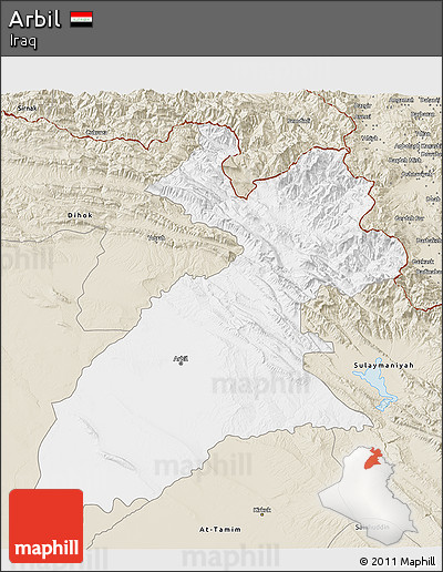 Classic Style 3D Map of Arbil