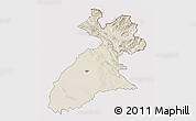 Shaded Relief 3D Map of Arbil, cropped outside
