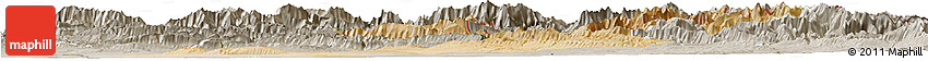 Satellite Horizon Map of Arbil, semi-desaturated