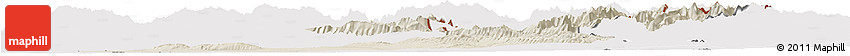 Shaded Relief Horizon Map of Arbil, cropped outside