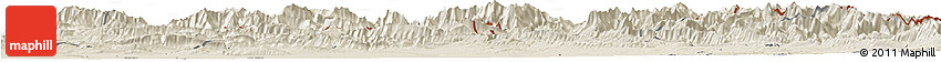 Shaded Relief Horizon Map of Arbil
