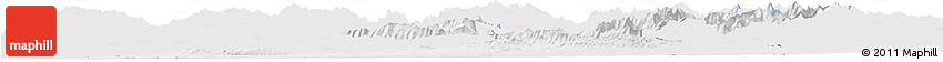 Silver Style Horizon Map of Arbil, single color outside